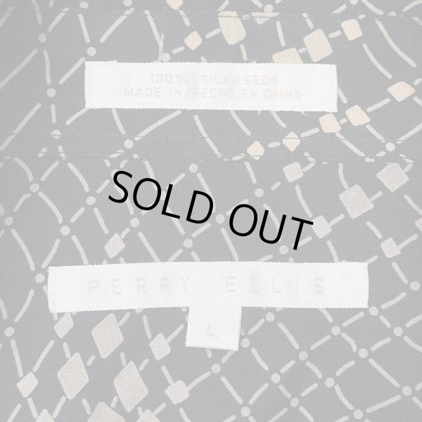画像2: 90's PERRY ELLIS S/S 総柄シルクシャツ "DEADSTOCK" (2)