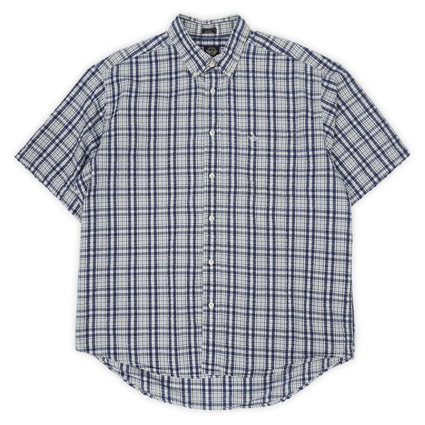 画像1: 90's DOCKERS S/S シアサッカー ボタンダウンシャツ (1)