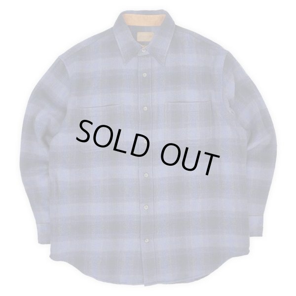 画像1: Late 90's ST. JOHN'S BAY ヘビーネルシャツ "Navy Plaid" (1)