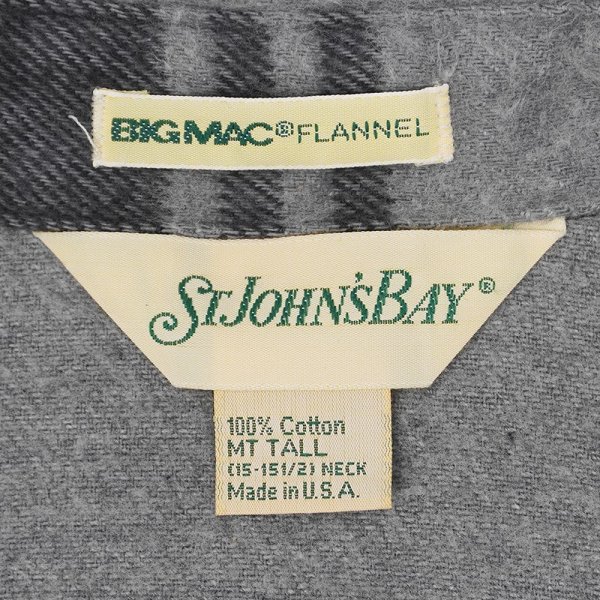 画像2: 80's ST JOHN'S BAY ヘビーネルシャツ "MADE IN USA / BIG MAC FLANNEL" (2)