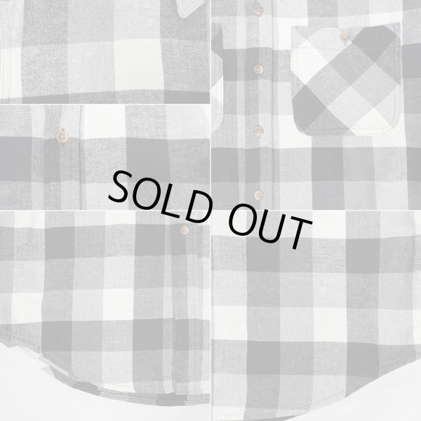 画像5: 90's ST JOHN'S BAY ブロックチェック柄 ヘビーネルシャツ "BLACK×WHITE" (5)