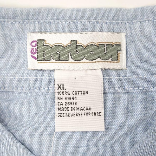 画像2: 00's sea harbor シャンブレー ボタンダウンシャツ "DEADSTOCK" (2)