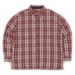 画像1: Late 90's ST JOHN'S BAY ヘビーネルシャツ "Burgundy Ombre Plaid" (1)
