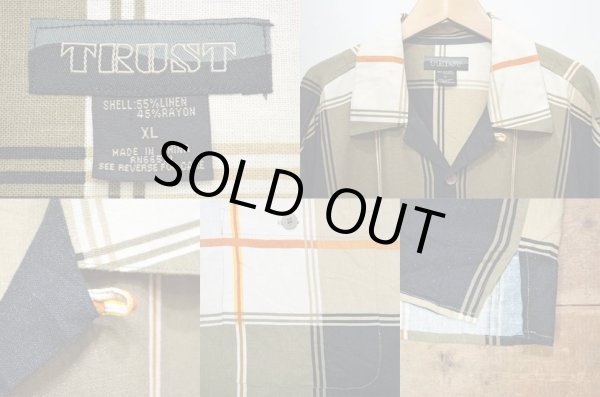 画像3: 90's TRUST S/S オープンカラーシャツ “LINEN×RAYON” (3)