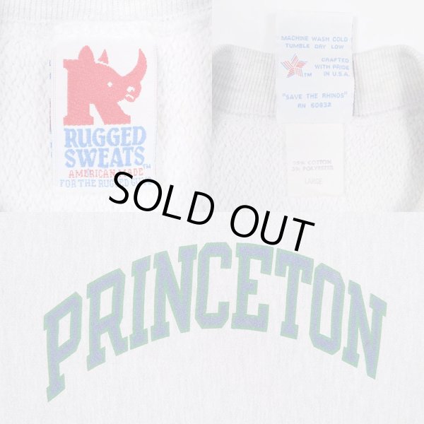 画像3: 90's RUGGED SWEATS リバースウィーブタイプ スウェット “PRINCETON / MADE IN USA” (3)
