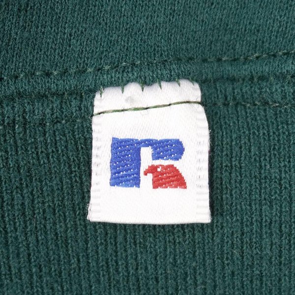 画像3: 90's RUSSELL 前V ブランクスウェット "GREEN / MADE IN USA" (3)