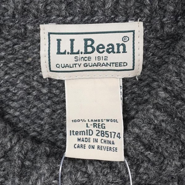 画像2: 00's L.L.Bean ヘンリーネック ウールニット (2)