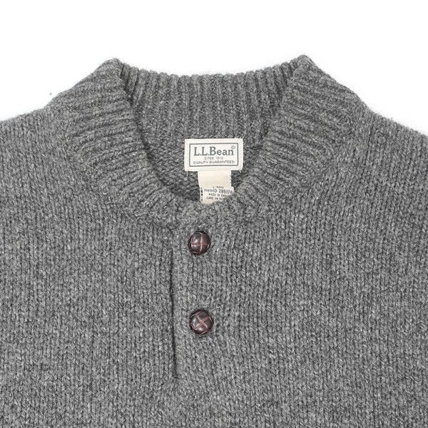 画像3: 00's L.L.Bean ヘンリーネック ウールニット (3)