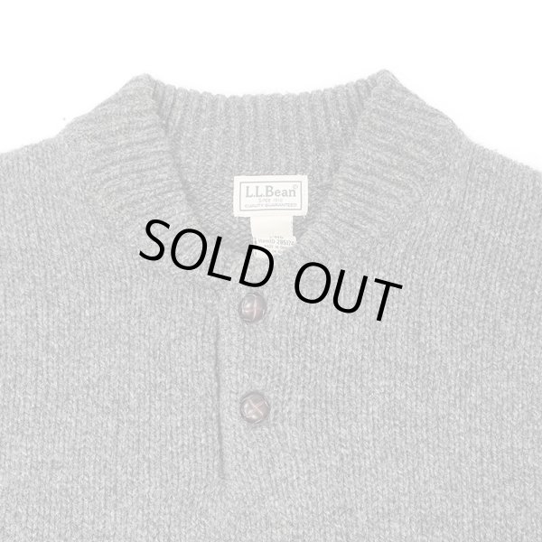 画像3: 00's L.L.Bean ヘンリーネック ウールニット (3)