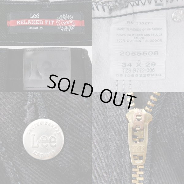 画像3: 00's Lee ブラックデニムパンツ “RELAXED FIT” (3)