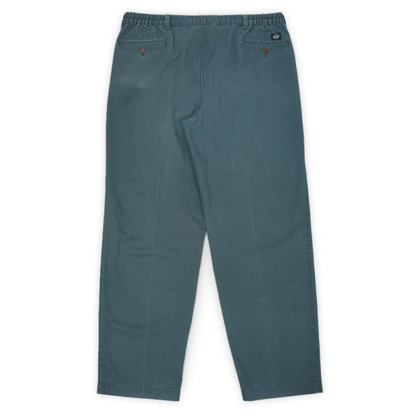 画像2: 90's DOCKERS 2タック チノトラウザー "MADE IN USA / BLUE GREEN" (2)