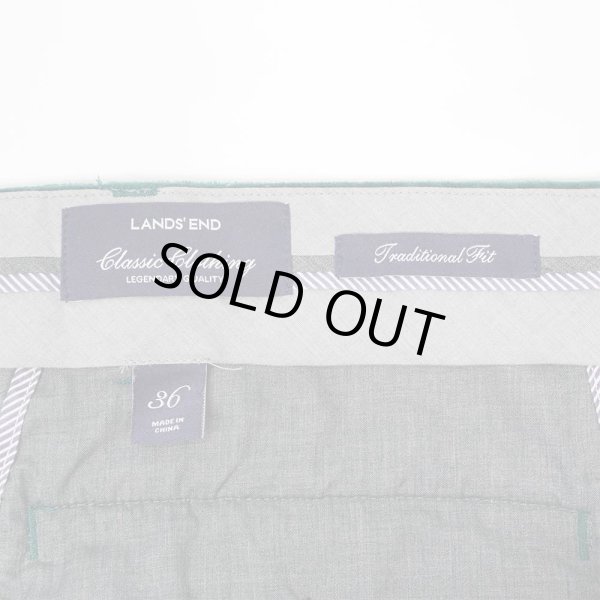 画像3: 00's LANDS' END 2タック 太畝コーデュロイトラウザー "実寸W37 L30" (3)