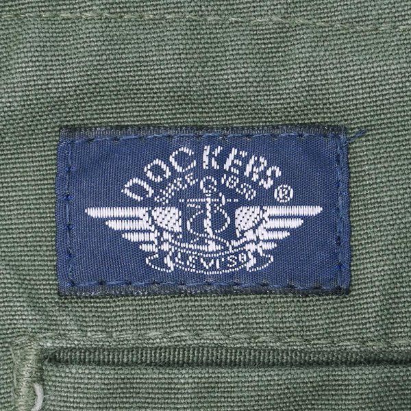画像3: Early 90's DOCKERS 1タック キャンバストラウザー "OLIVE / W36 L30" (3)
