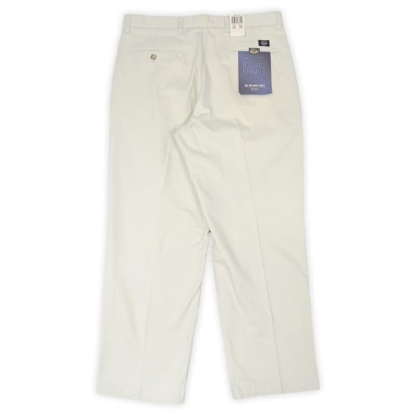 画像2: Early 00's DOCKERS ノータック チノトラウザー "DEADSTOCK / OFF WHITE / W34 L29" (2)