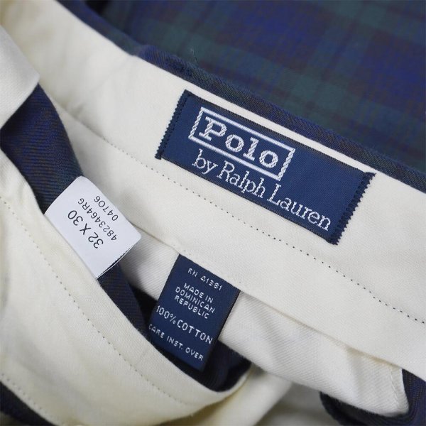 画像3: 90's Polo Ralph Lauren 2タック コットントラウザー "W32 L30" (3)