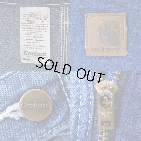 画像3: 00's Carhartt デニム ペインターショーツ (3)