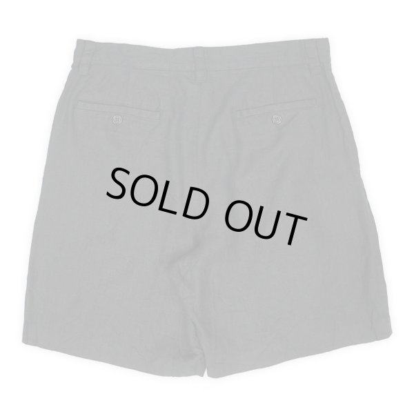 画像2: Early 00's Banana Republic 2タック リネンショーツ "BLACK" (2)