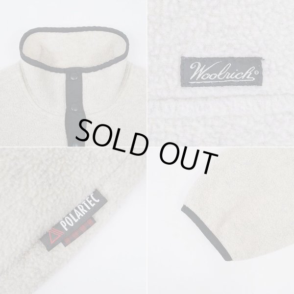 画像4: 90-00's Woolrich スナップT型 フリースジャケット "NATURAL" (4)