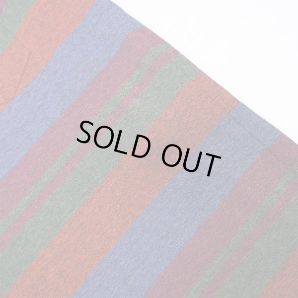 画像4: 80's OLD STUSSY マルチボーダー柄 ポケットTシャツ "MADE IN USA" (4)