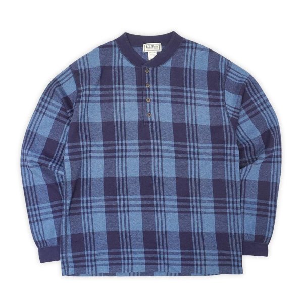 画像1: 90's L.L.Bean ヘンリーネック サーマル カットソー "MADE IN USA" (1)