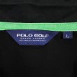 画像2: 90's Polo Ralph Lauren L/S ポロシャツ "裾ポニー / BLACK × GREEN" (2)