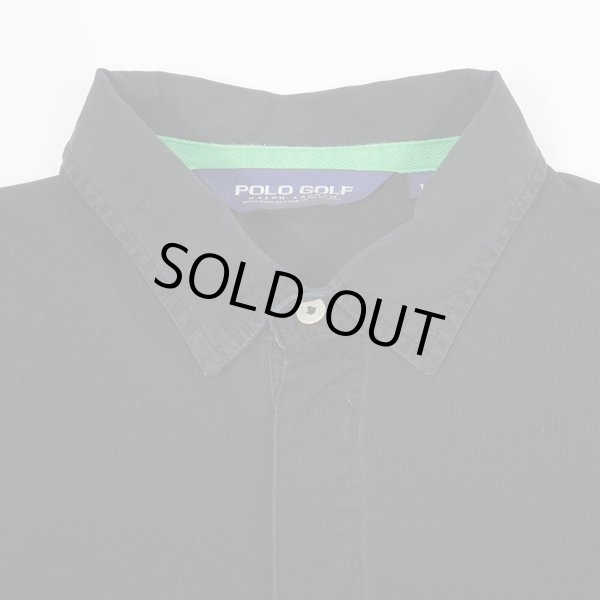 画像3: 90's Polo Ralph Lauren L/S ポロシャツ "裾ポニー / BLACK × GREEN" (3)