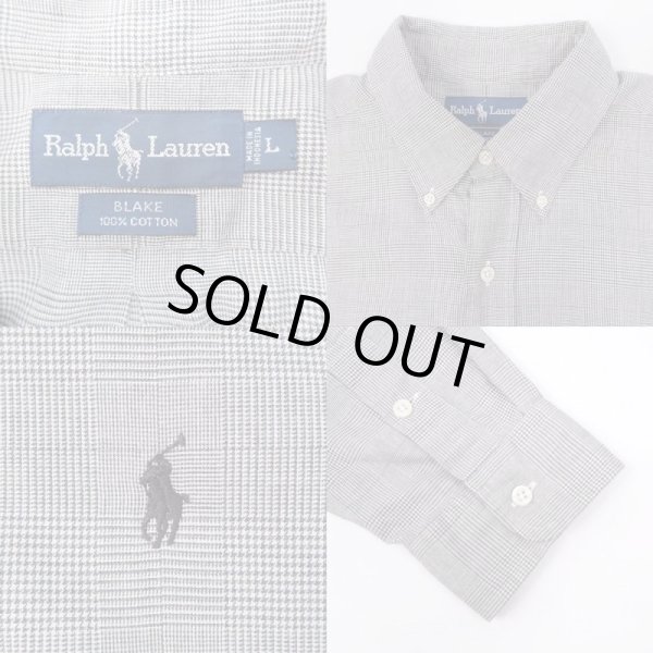 画像3: 90's Polo Ralph Lauren グレンチェック柄 ボタンダウンシャツ "BLAKE" (3)