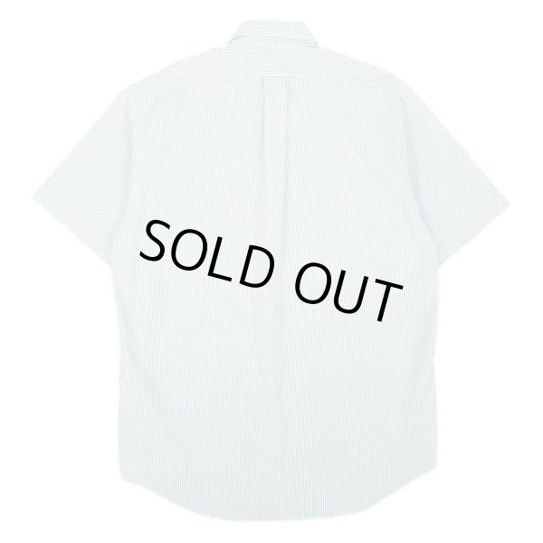 画像2: 90's Polo Ralph Lauren S/S ストライプ柄 ボタンダウンシャツ "Seersucker / GREEN" (2)