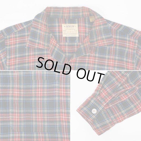 画像4: 60's ARROW オープンカラー ウールシャツ “BLACK BASE” (4)