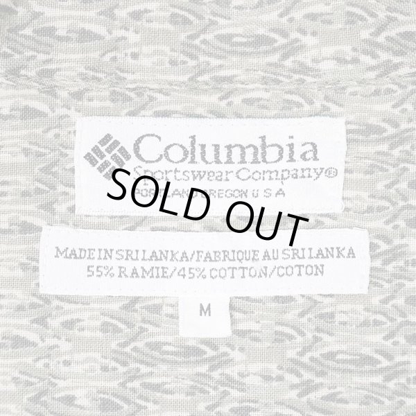 画像2: 00's Columbia 総柄 S/S ボックスシャツ "OLIVE" (2)