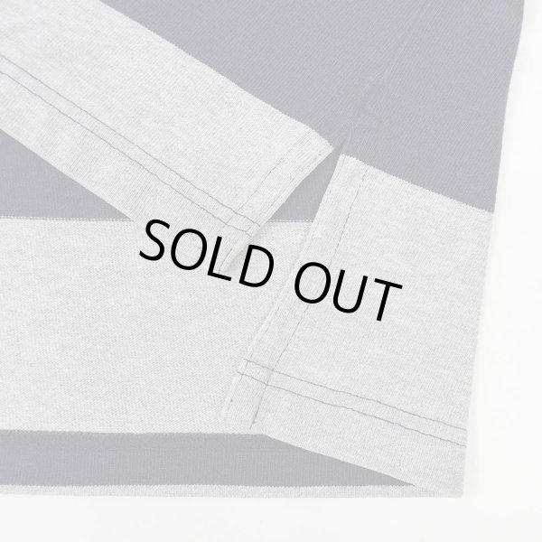 画像5: 90's Polo Ralph Lauren ボーダー柄 ラガーシャツ "NAVY × GRAY" (5)