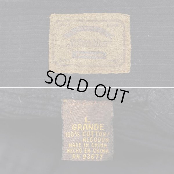 画像2: 00's ST JOHN'S BAY 太畝コーデュロイ プルオーバーシャツ “BLACK” (2)