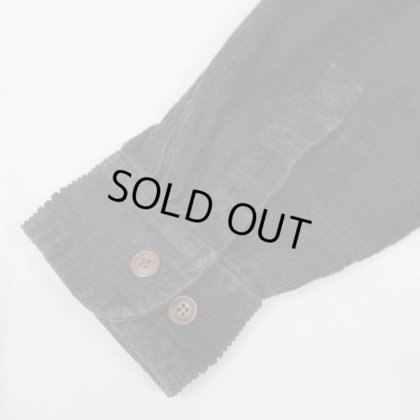 画像5: 00's ST JOHN'S BAY 太畝コーデュロイ プルオーバーシャツ “BLACK” (5)