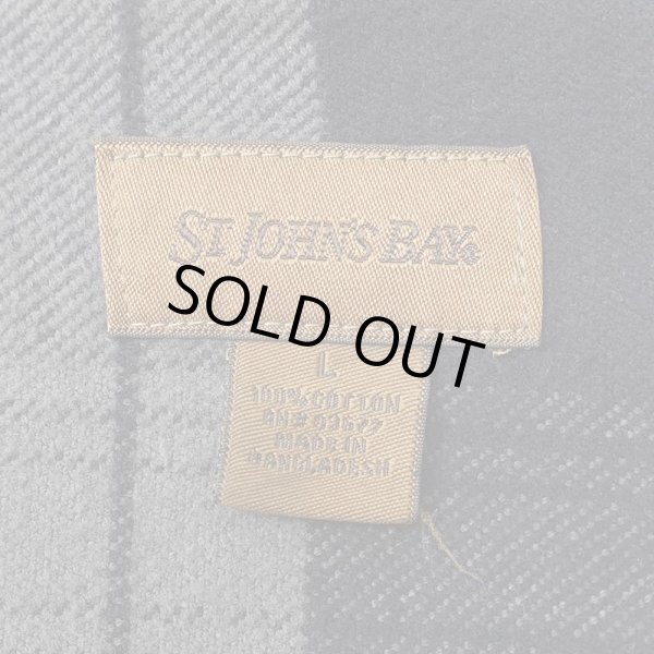 画像2: 90's ST.JOHN'S BAY ヘビーネルシャツ "DARK NAVY Plaid" (2)