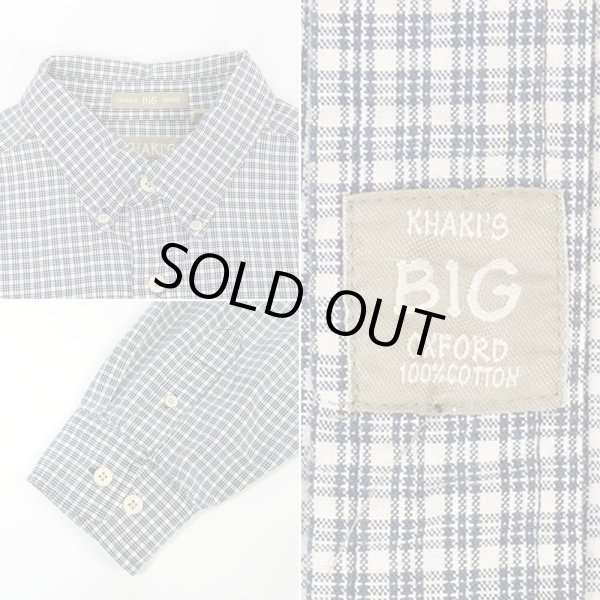 画像3: 90-00's KHAKI'S by ARROW ボタンダウンシャツ "BIG OXFORD / Navy×Ivory Plaid" (3)