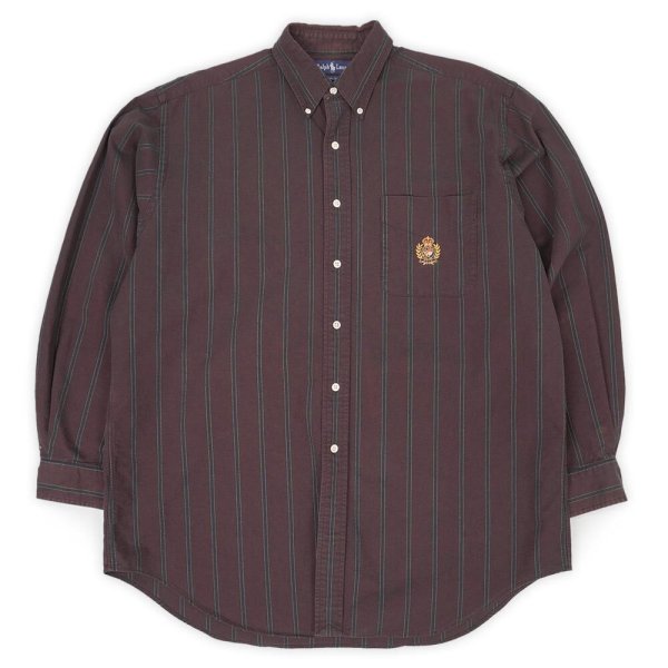 画像1: Early 90's Polo Ralph Lauren マルチストライプ柄 ボタンダウンシャツ (1)