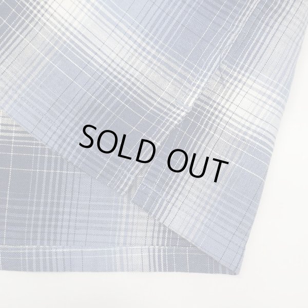 画像4: 00's ST JOHN'S BAY S/S オープンカラーシャツ "Navy Ombre Plaid" (4)