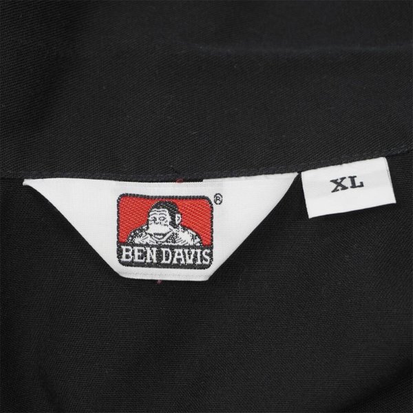 画像2: 00's BEN DAVIS ハーフジップ ワークシャツ "BLACK" (2)