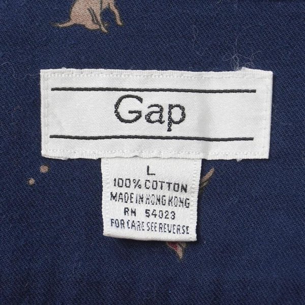 画像2: 90's OLD GAP 総柄 ボタンダウンシャツ (2)