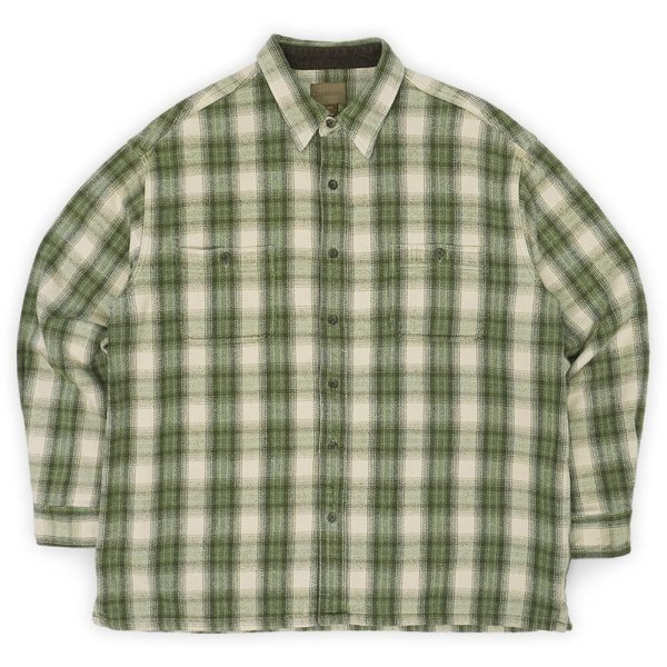 画像1: Late 90's ST JOHN'S BAY ヘビーネルシャツ "Green Omble Plaid" (1)