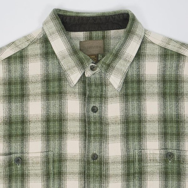 画像3: Late 90's ST JOHN'S BAY ヘビーネルシャツ "Green Omble Plaid" (3)