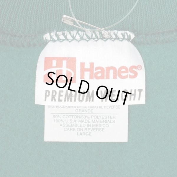 画像2: 90-00's Hanes ブランクスウェット "GREEN" (2)