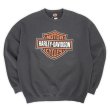 画像1: Early 00's HARLEY-DAVIDSON 両面プリント スウェット "FADE BLACK" (1)