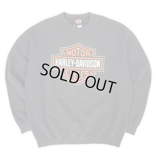 画像1: Early 00's HARLEY-DAVIDSON 両面プリント スウェット "FADE BLACK" (1)