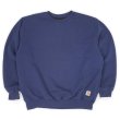 画像1: Early 00's Carhartt サーマルライナー スウェット "FADE NAVY" (1)