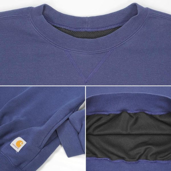 画像3: Early 00's Carhartt サーマルライナー スウェット "FADE NAVY" (3)