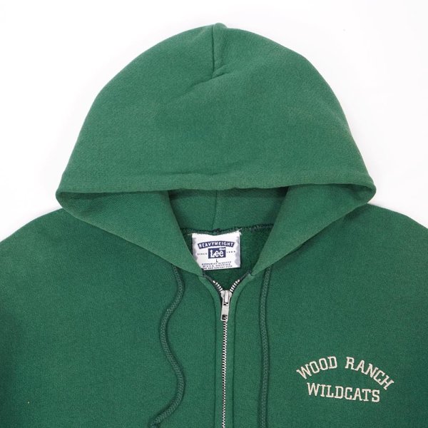画像3: 90's Lee フルジップ スウェットパーカー "WOOD RANCH WILDCATS" (3)
