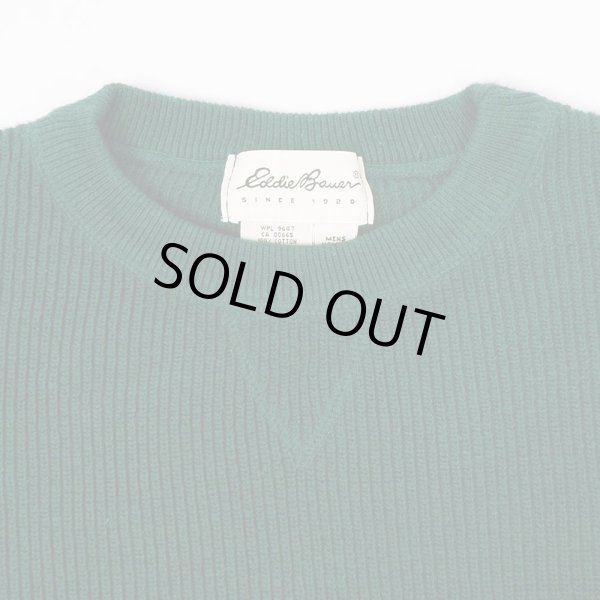 画像3: 90's Eddie Bauer コットンリブニット "MADE IN USA / 白タグ" (3)