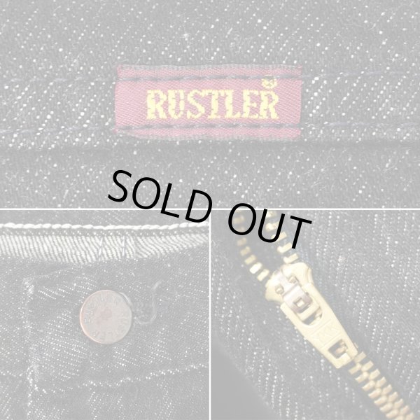 画像4: 00's RUSTLER 先染めブラックデニムパンツ “MADE IN USA / DEADSTOCK” (4)