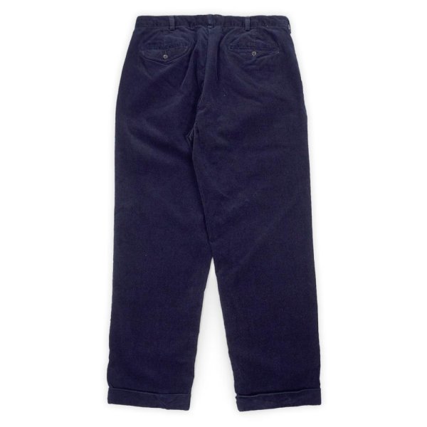 画像2: 90's Polo Ralph Lauren 2タック コーデュロイトラウザー "HAMOND PANT / NAVY" (2)